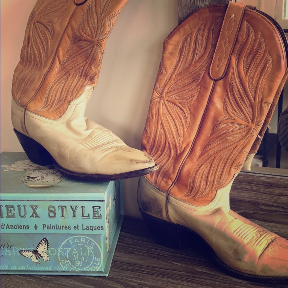 Authentic Leather Cowgirl Boots - Made in USA